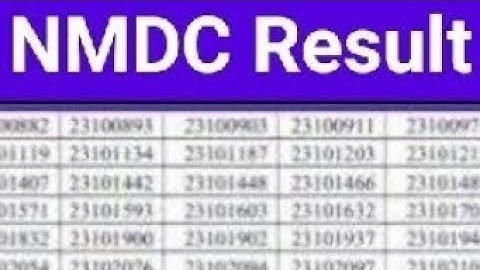 NMDC Result 2025 Cut Off Marks, Merit List Pdf Download /How To Check NMDC Result 2025