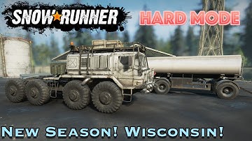 SnowRunner Hard Mode [S06E01] NEW SEASON! Wisconsin Here We Come!