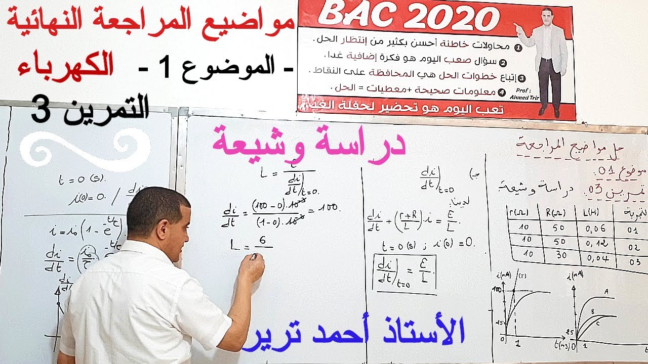 دراسة وشيعة / تمرين مهم