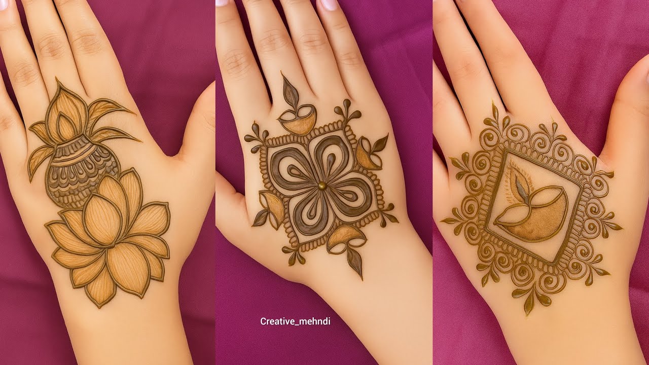Diwali Special Mehndi Design  2025 | New Mehndi design| Easy And Simple Mehndi Design #mehndi 