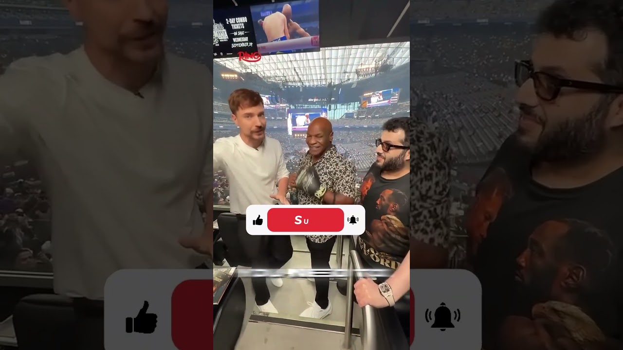 “MrBeast Gets PUNCHED by Mike Tyson at Canelo vs Crawford! 🥊😱 | 