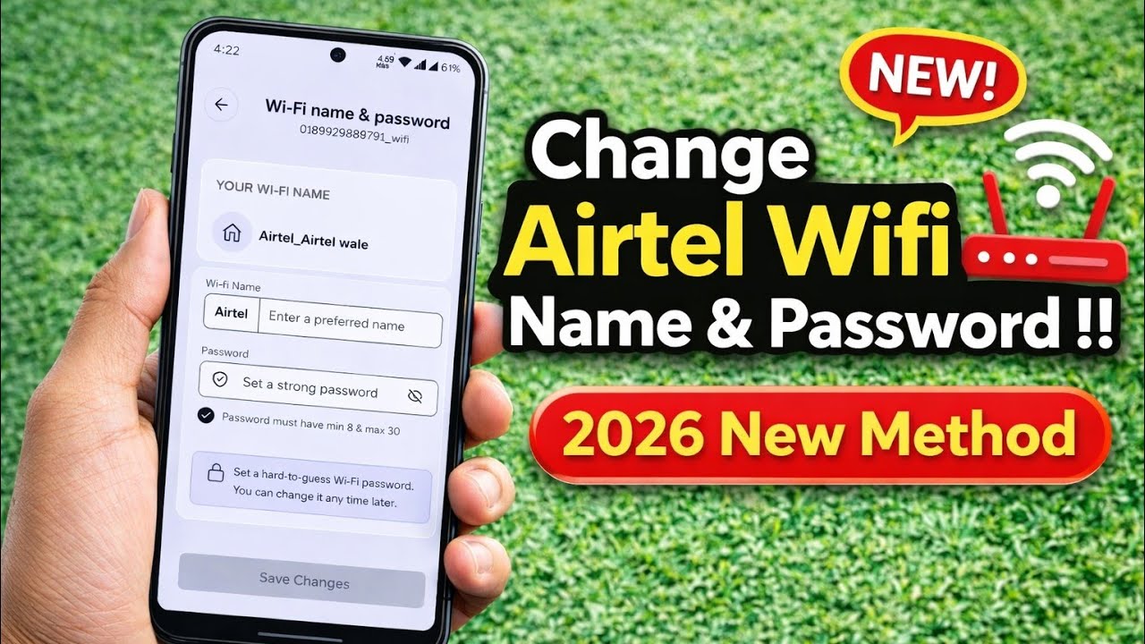 Как изменить пароль Airtel Fiber | Airtel WiFi/Fiber/Airfiber Password Kaise Change Kare | 2026