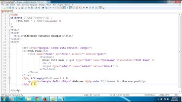Solution for Notice: Undefined variable: in index.php on line | PHP Tutorials