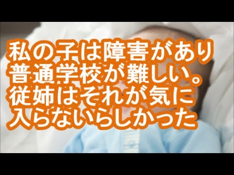 【その神経がわからん】私の子は障害があり普通学校が難しい。従姉はそれが気に入らないらしかった【修羅場】