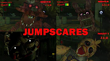 ALL THE JUMPSCARES OF LEFT TO RUST | TODOS LOS SUSTOS | FNAF FAN GAME 2017 |