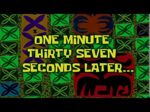 One Minute, Thirty Seven Seconds Later... Spongebob Time Card 40