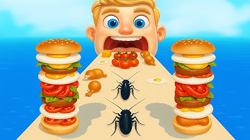 Sandwich Runner - SpeedRun All Levels Gameplay Walkthrough Android,ios New Update E23