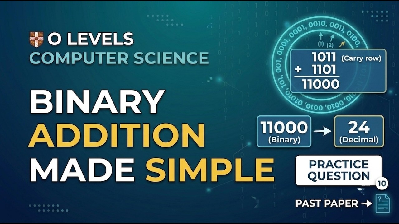 Binary Addition Made Easy | Computer Science P1 (IGCSE/O-Level) - YouTube