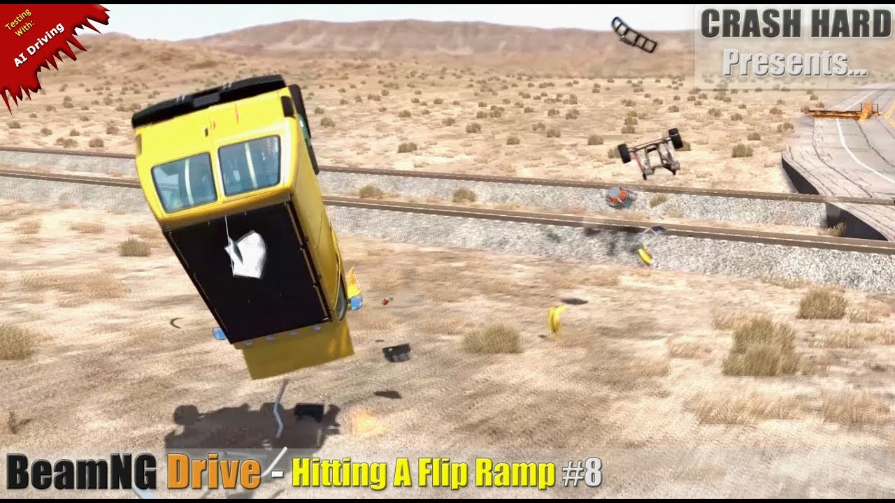 BeamNG Drive - Hitting A Flip Ramp #8