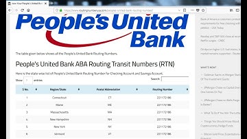How To Find People’s United Bank Routing Number?