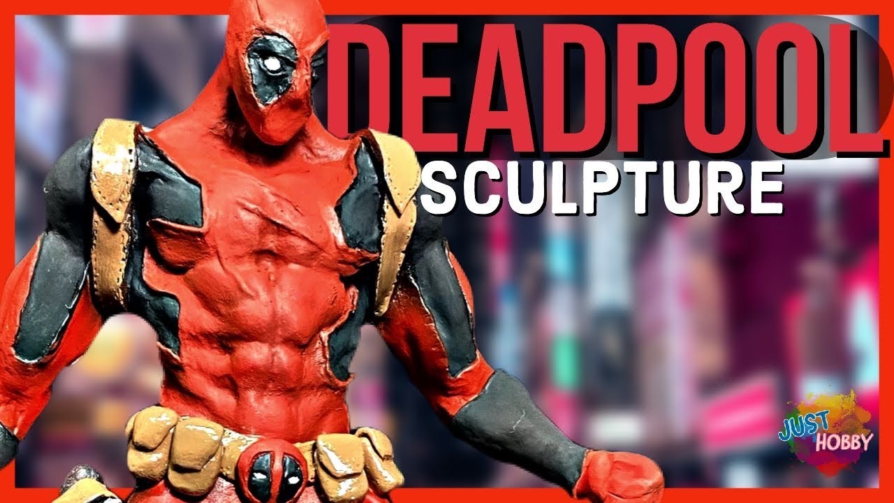 Polymer Clay Sculpture Sculpting Deadpool Marvel First time