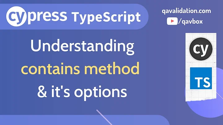 All about cypress contains() method to locate elements