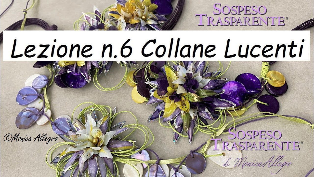 SOSPESO TRASPARENTE LEZIONE N 6 COLLANE CREATIVE LUCENTI