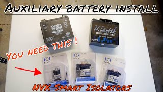 How to install an auxiliary battery with a NVX smart battery isolator