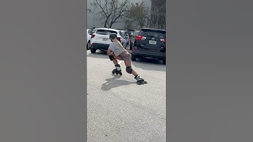How to do backwards Powerslide on Triskates to stop on rollerblades & inline skates. Student Demos