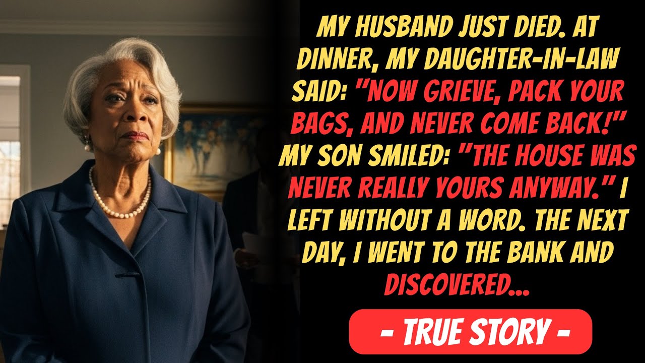 “Now that your husband is dead, grieve, pack your bags, and never come back!” my daughter-in-law...