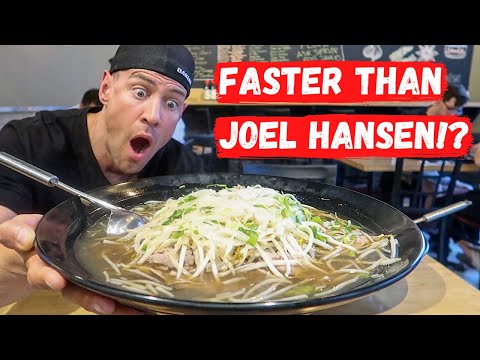 Faster than@JoelHansen  | Edmonton's LARGEST Pho | Food Challenge | Man Vs Food  Vietnamese