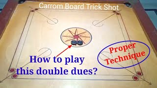 Carrom Board Trick Shot | How to Play Double Dues screenshot 5