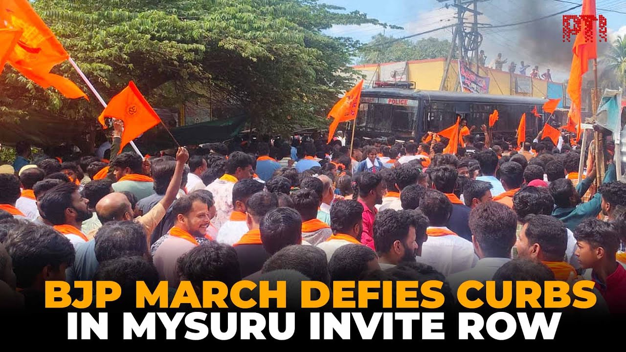 Banu Mushtaq invite row: BJP, pro-Hindu activists march to Chamundi Hills defying curbs