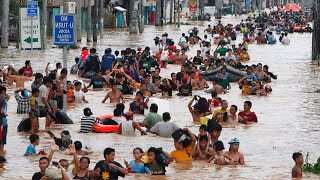 Floods and Strong Winds hit Residents in central Java, Indonesia.