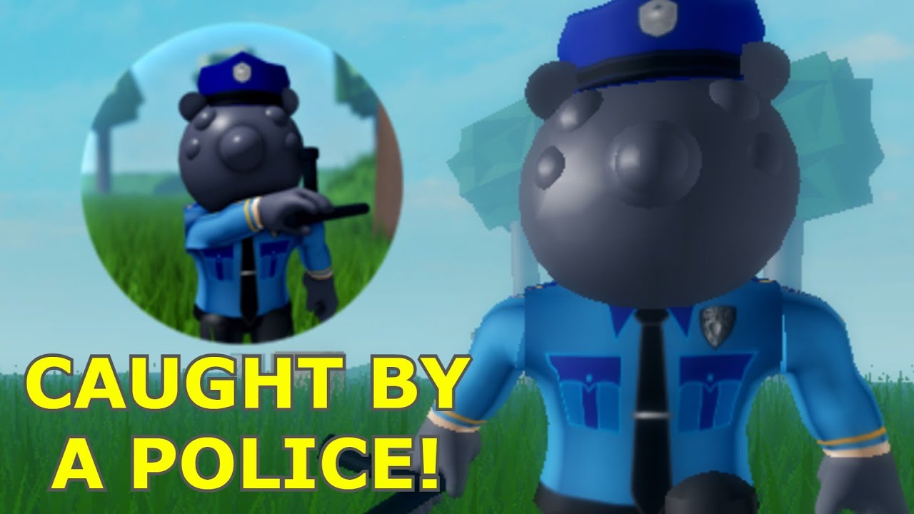 How to get "CAUGHT BY A POLICE" BADGE in THE PIGGY BATTLE! - Roblox