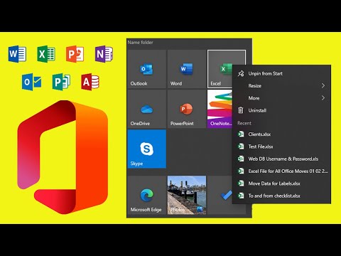 How to Pin Your Recent Microsoft Office Files to Their Start Menu Icons