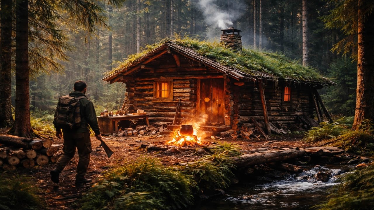30 Days Alone in the Deep Forest | Best Full Survival Home Highlights ...