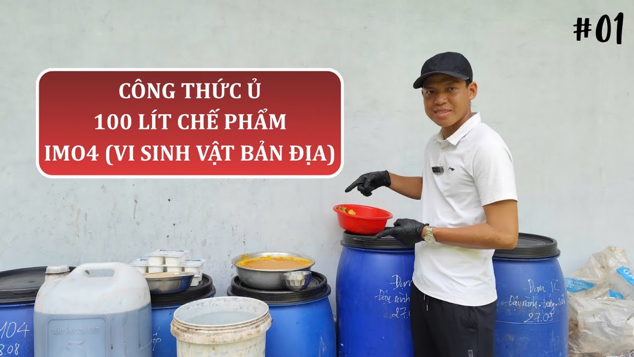 Công thức ủ 100 lít chế phẩm sinh học IMO4