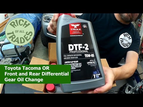 Toyota Tacoma OR Front and Rear Differential Gear Oil Change - YouTube