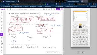 Review sequences, series, and binomial theorem with NumWorks (Video 1)