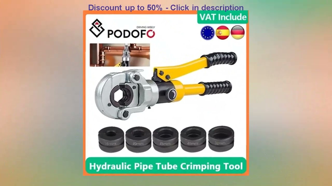 Hydraulic Crimping Tool Kit Copper Tube Fittings With PEX Press Tools with TH16-32mm Jaws Pipe