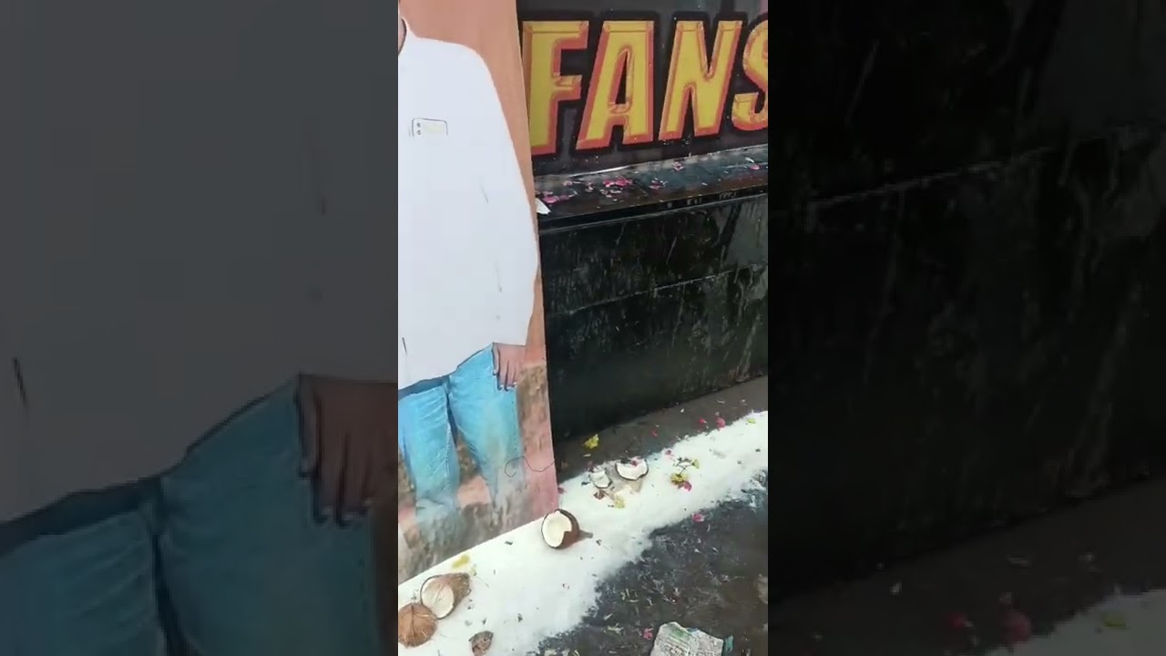 Acharya movie fans Hangama in Sandhya Theatre