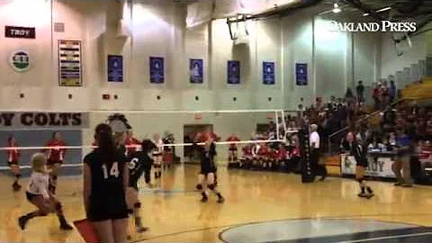 Clare Keating scores a point for Troy against Athe...