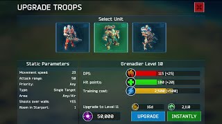 Upgrade GRENADIER Level 11 Battle For The Galaxy