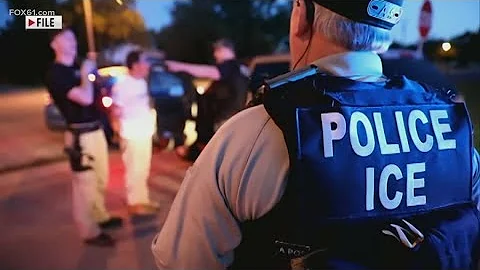 Protestors clash with ICE agents in Illinois