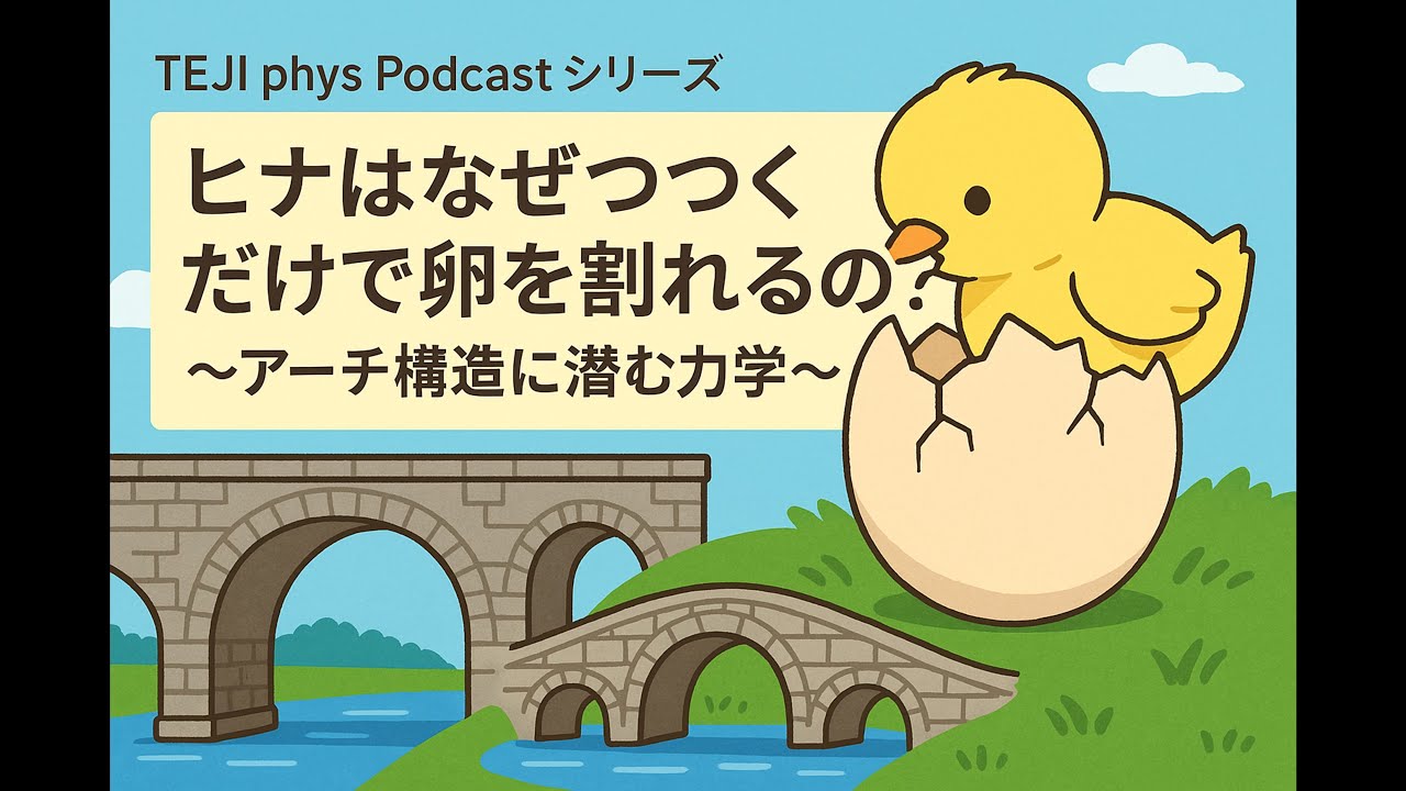 【Podcast】ヒナはなぜつつくだけで卵を割れるの？～アーチ構造に潜む力学～