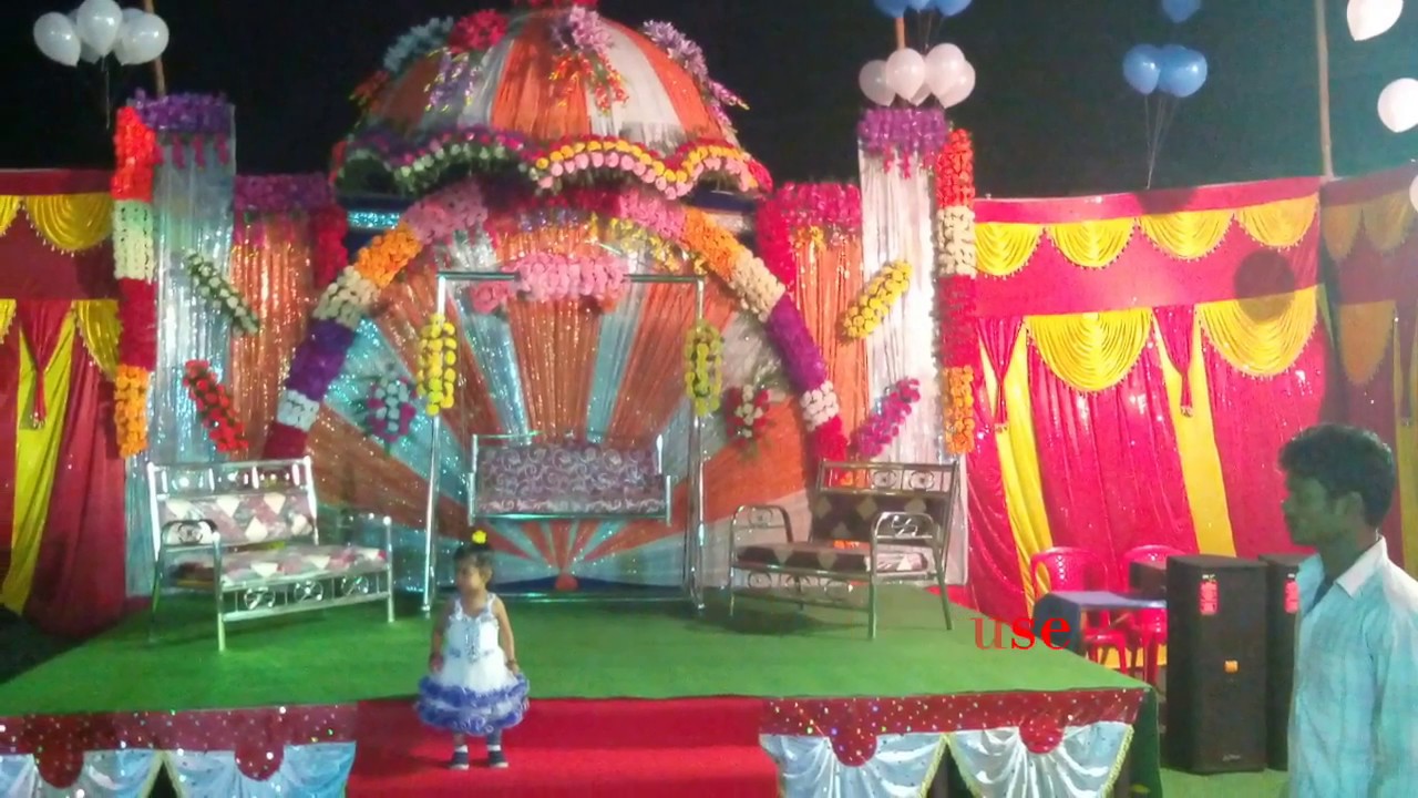 All type of Wedding stage by Sagar Tent House Bargarh || flowers stage  Background || Video part - 1 - YouTube