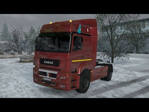 Видео: Euro Truck Simulator 2.КАЗАХСТАН+RUSMAP+ЮЖНЫЙ РЕГИОН.ЗИМУШКА.№7.