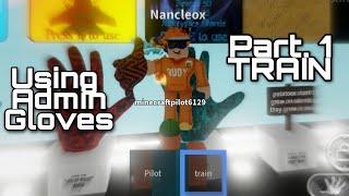 Using Admin Gloves In Public Servers Part: 1 train [Roblox Slap Battles]