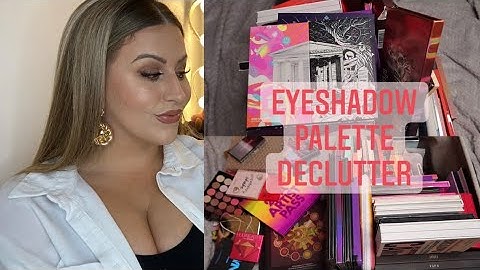 MAKEUP DECLUTTER SERIES #day7 | eyeshadow palettes 🎨 | Rosiepinkrose