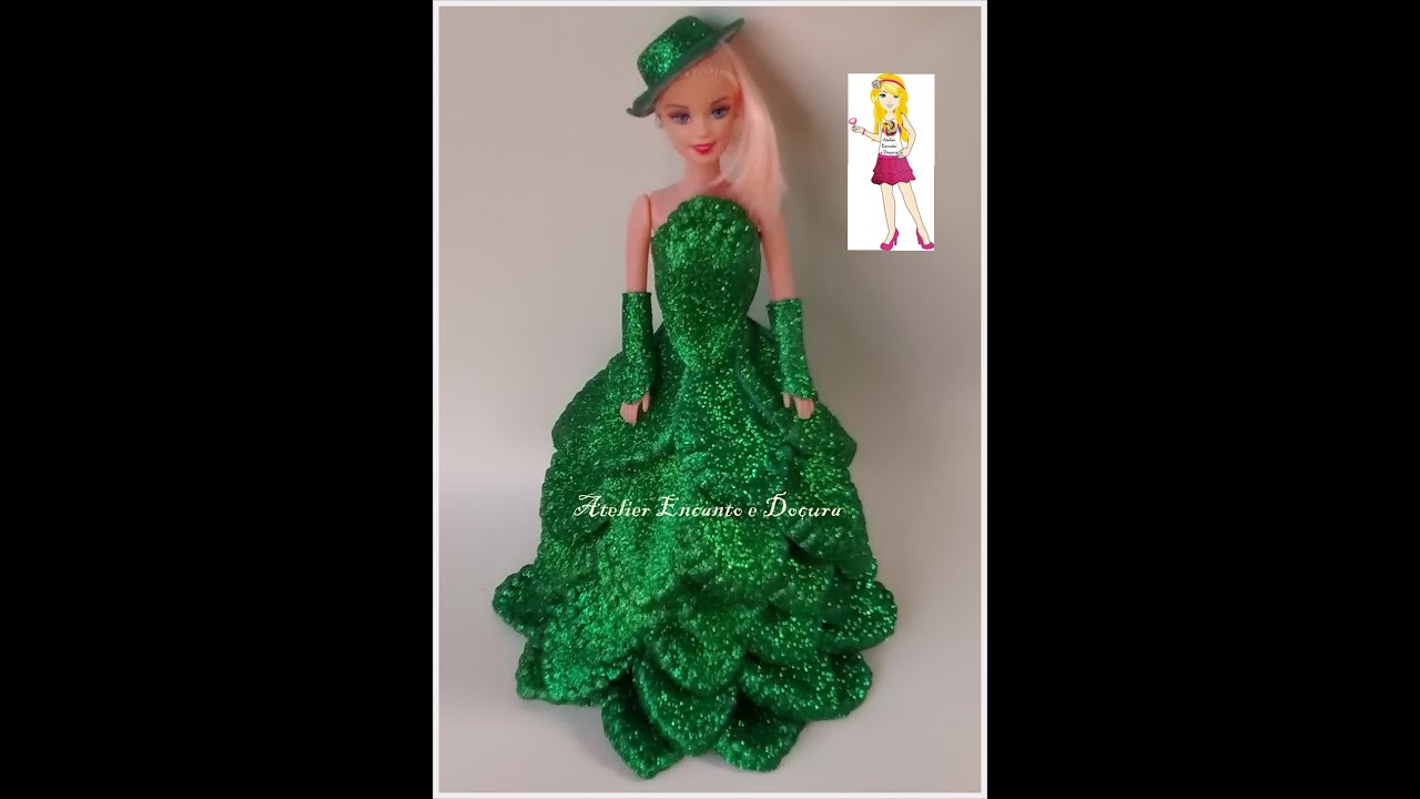 DIY Como decorar uma boneca no pote de vidro com frisador de e.v.a?