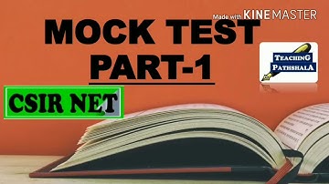 CSIR NET MOCK TEST PART-1