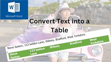 Convert Text to Table: Easy Microsoft Word Tutorial
