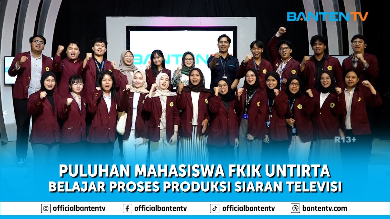 PULUHAN MAHASISWA FKIK UNTIRTA KUNJUNGI BANTEN TV
