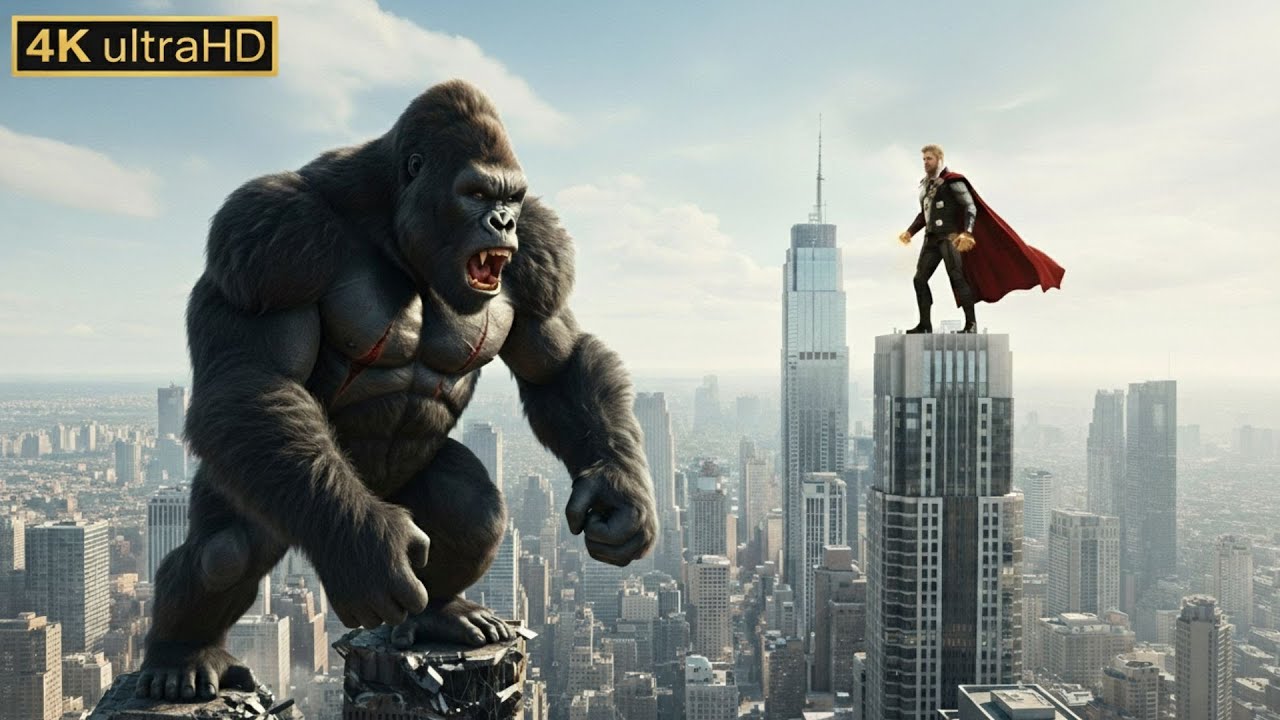 KING KONG vs THOR: TITAN BATTLE | Fan Film (4K AI Cinematic, Epic Cinematic Battle)