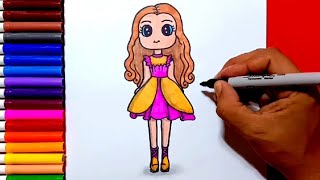 How to draw a cute girl easy | Zed cute drawings