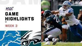 Lions vs. Eagles Week 3 Highlights | NFL 2019