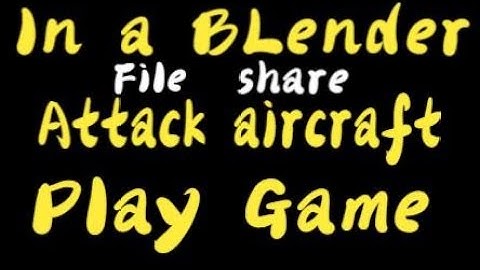 Geometry node - 3.5 Simulation Node - Play Attack aircraft Game - blender