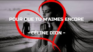 Céline Dion - Pour que tu m'aimes encore (French lyrics & English translation)