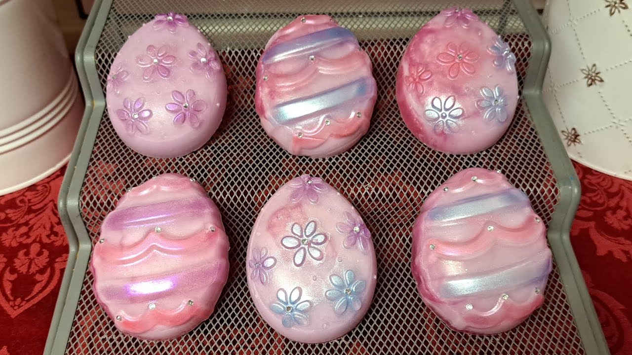 POURED, UNMOLDED, and PAINTED Bejeweled Easter Eggs YouTube